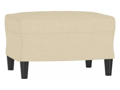 Sillón con reposapiés Tejido Crema 60 cm