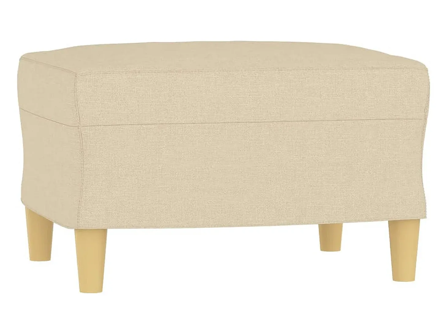 Sillón con reposapiés Tejido Crema 60 cm