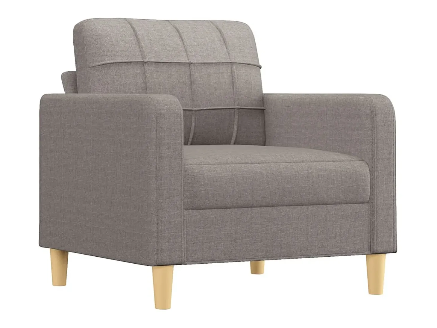Sillón con reposapiés Tela Taupe 60 cm