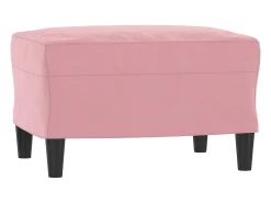 Sillón con reposapiés Terciopelo Rosa 60 cm