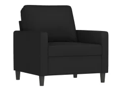 Sillón con reposapiés Terciopelo Negro 60 cm