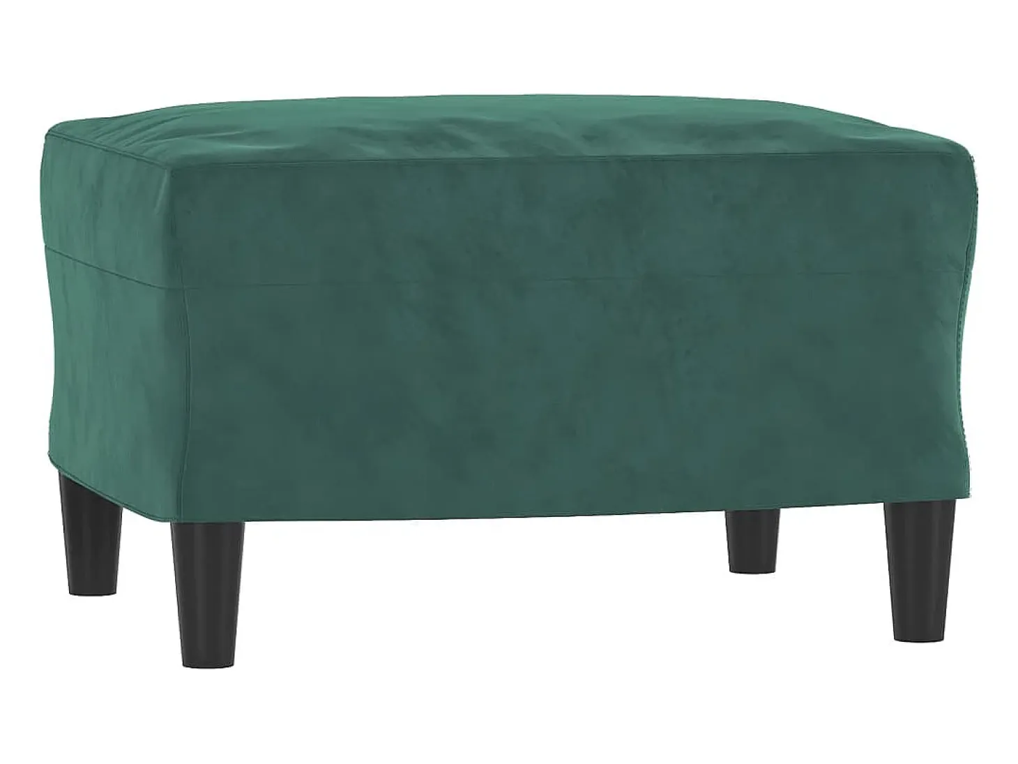 Sillón con reposapiés Verde oscuro 60 cm Terciopelo