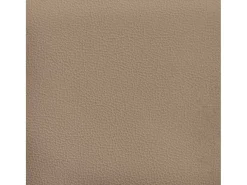 Sillón con taburete cuero sintético color capuchino 60 cm
