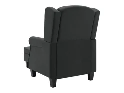 Sillón con taburete reposapiés tela gris oscuro