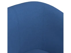 Sillón con taburete tela azul
