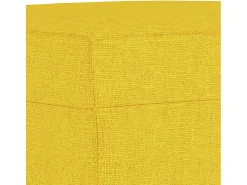 Sillón con taburete tela amarillo claro 60 cm