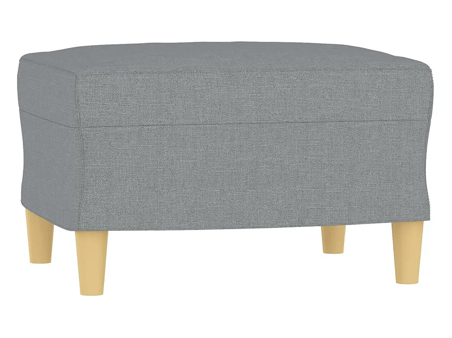 Sillón con taburete tela gris claro 60 cm