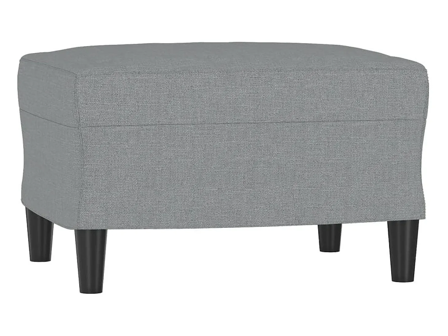 Sillón con taburete tela gris claro 60 cm