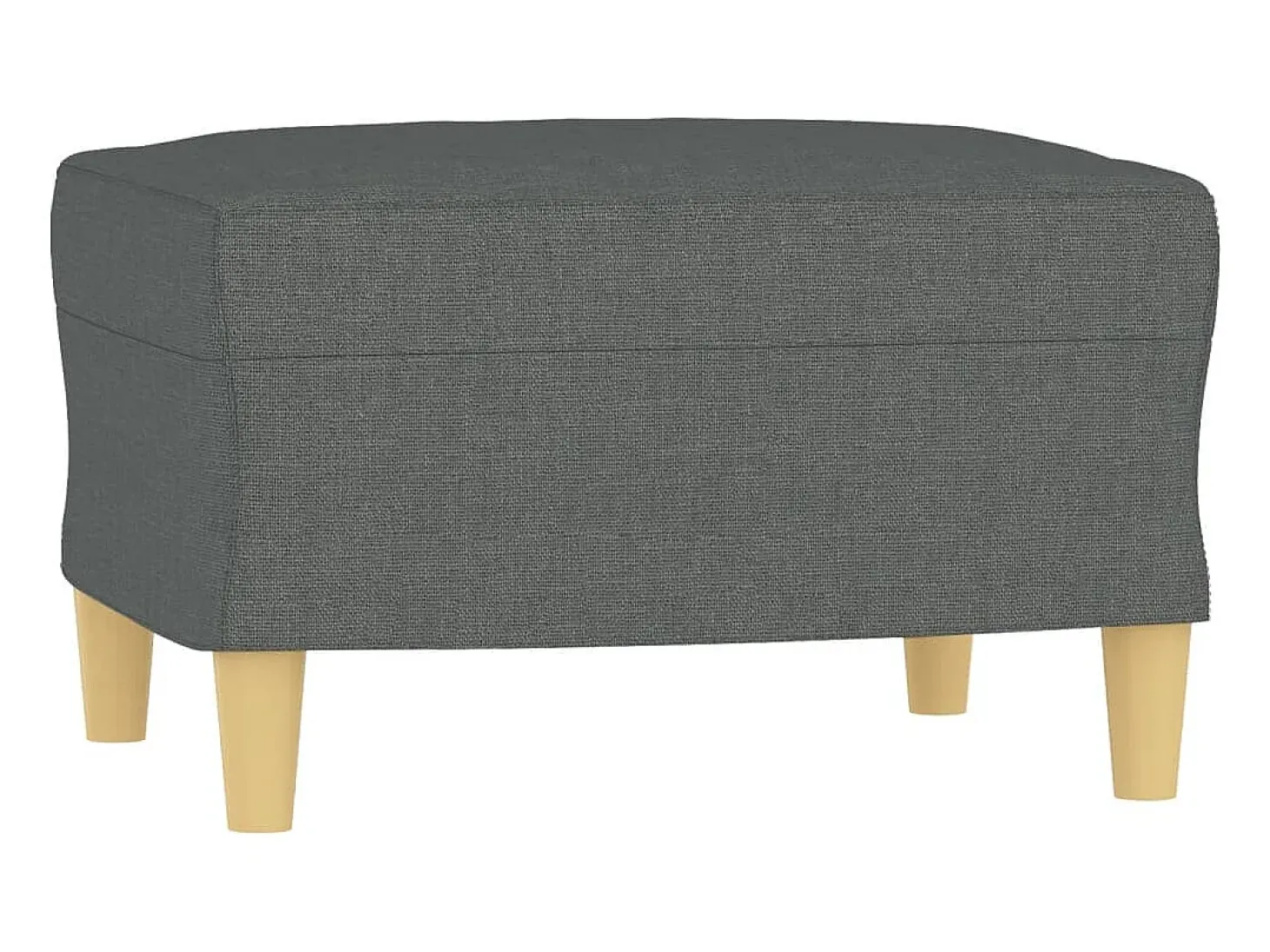 Sillón con taburete tela gris oscuro 60 cm