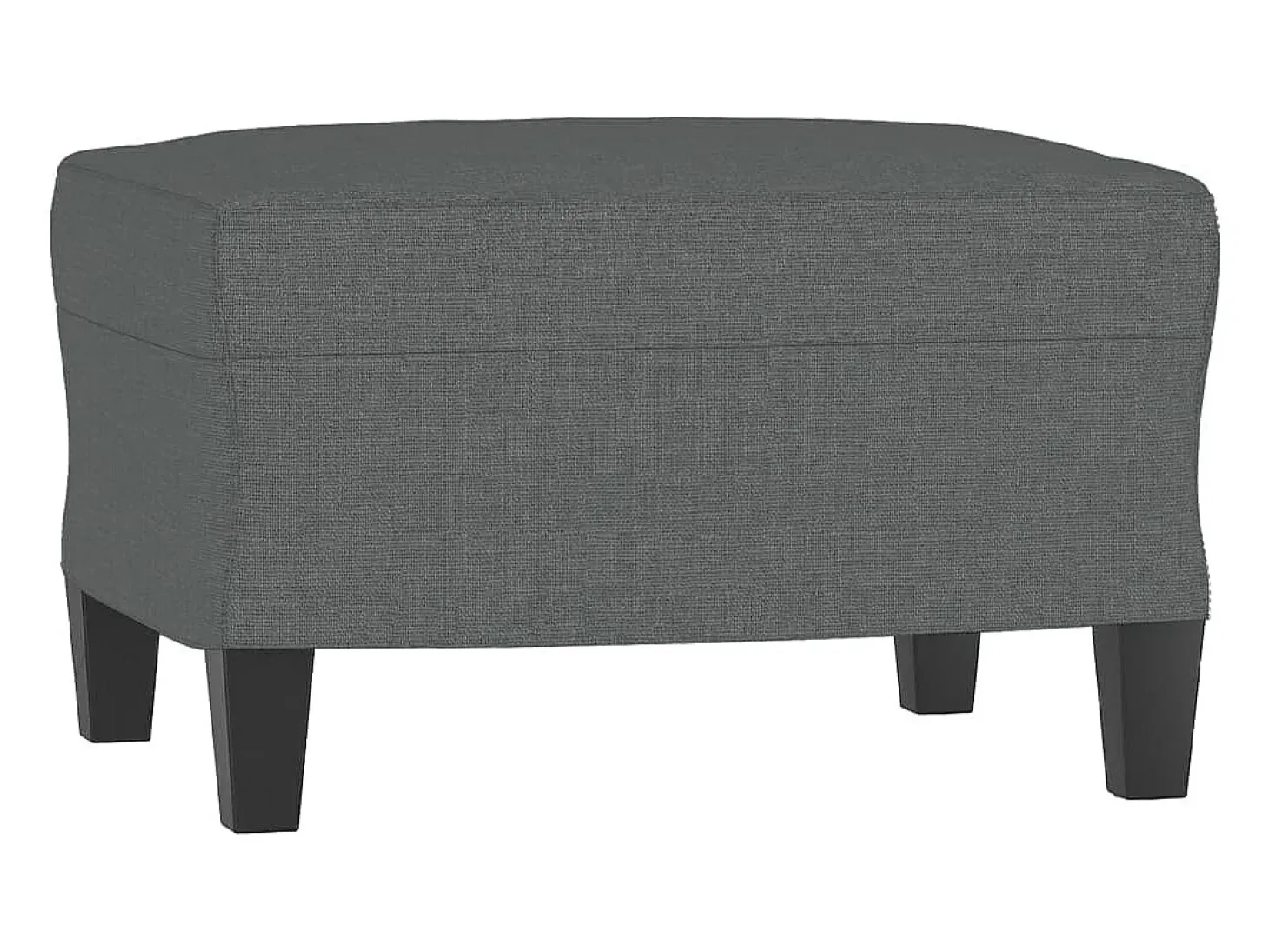 Sillón con taburete tela gris oscuro 60 cm