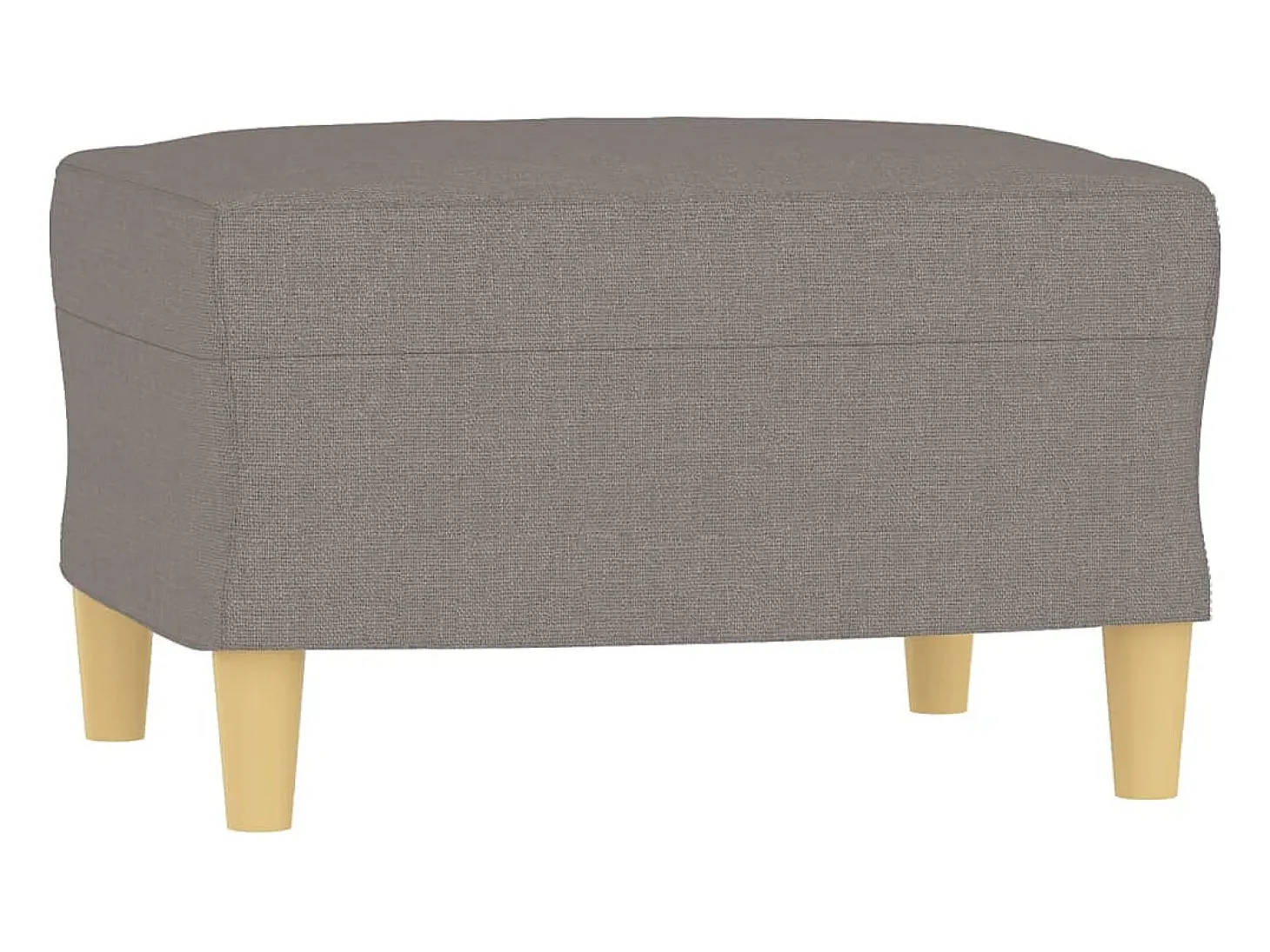 Sillón con taburete tela gris taupe 60 cm
