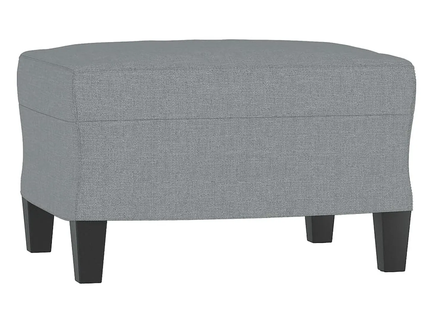 Sillón con taburete tela gris claro 60 cm