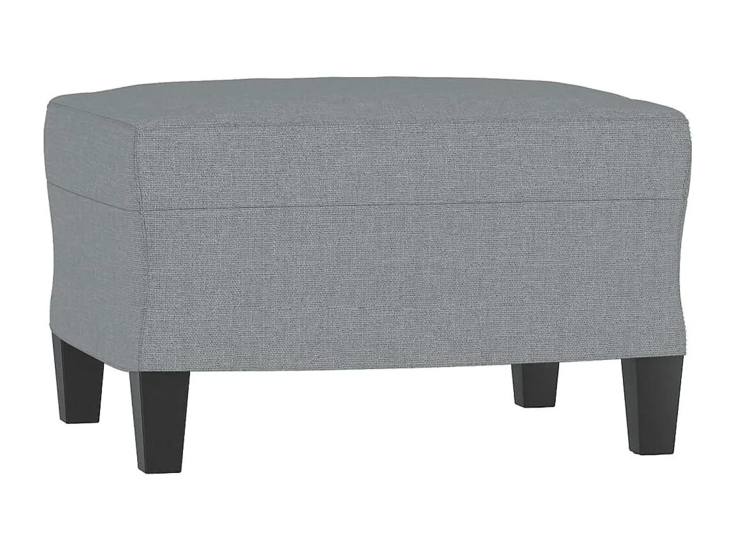 Sillón con taburete tela gris claro 60 cm
