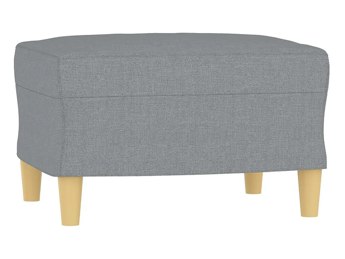 Sillón con taburete tela gris claro 60 cm ES93070