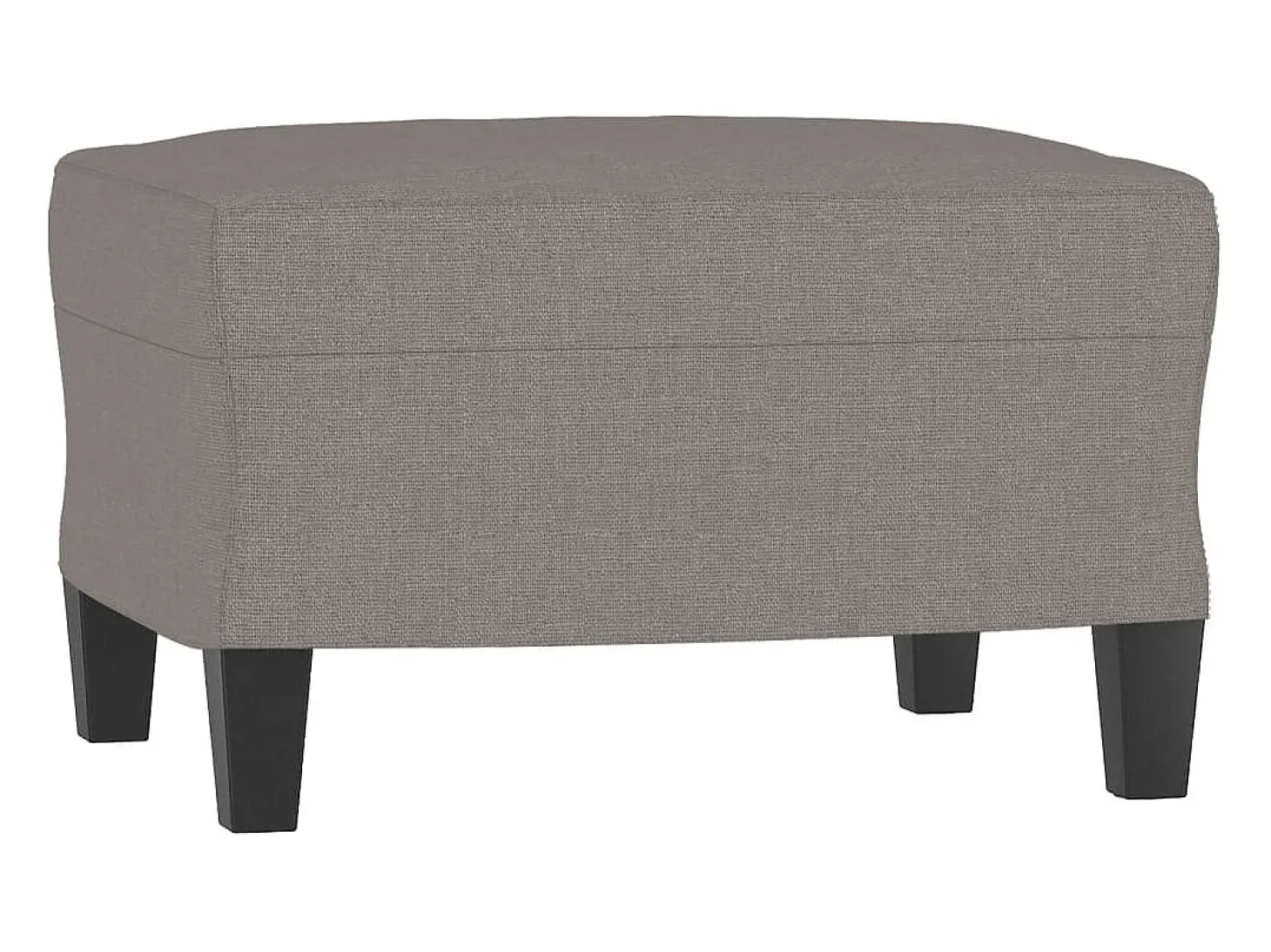 Sillón con taburete tela gris taupe 60 cm