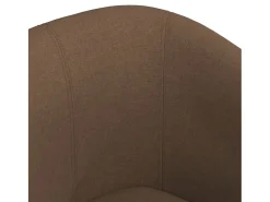 Sillón con taburete tela marrón