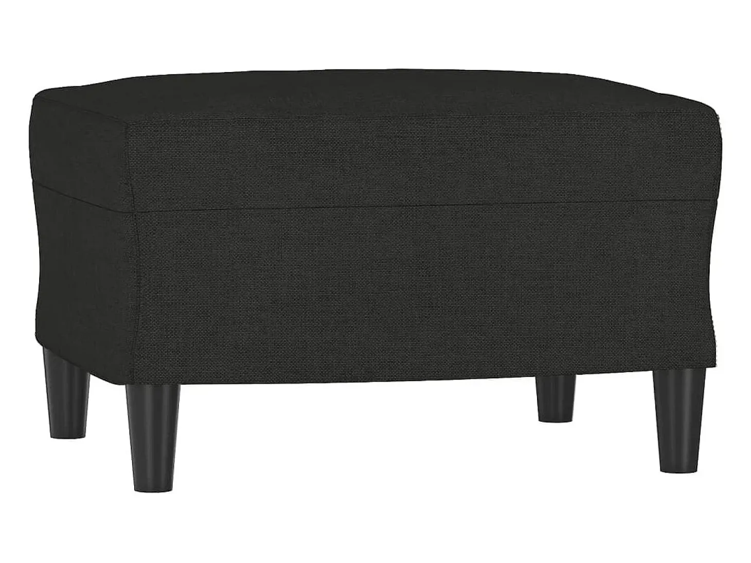 Sillón con taburete tela negro 60 cm