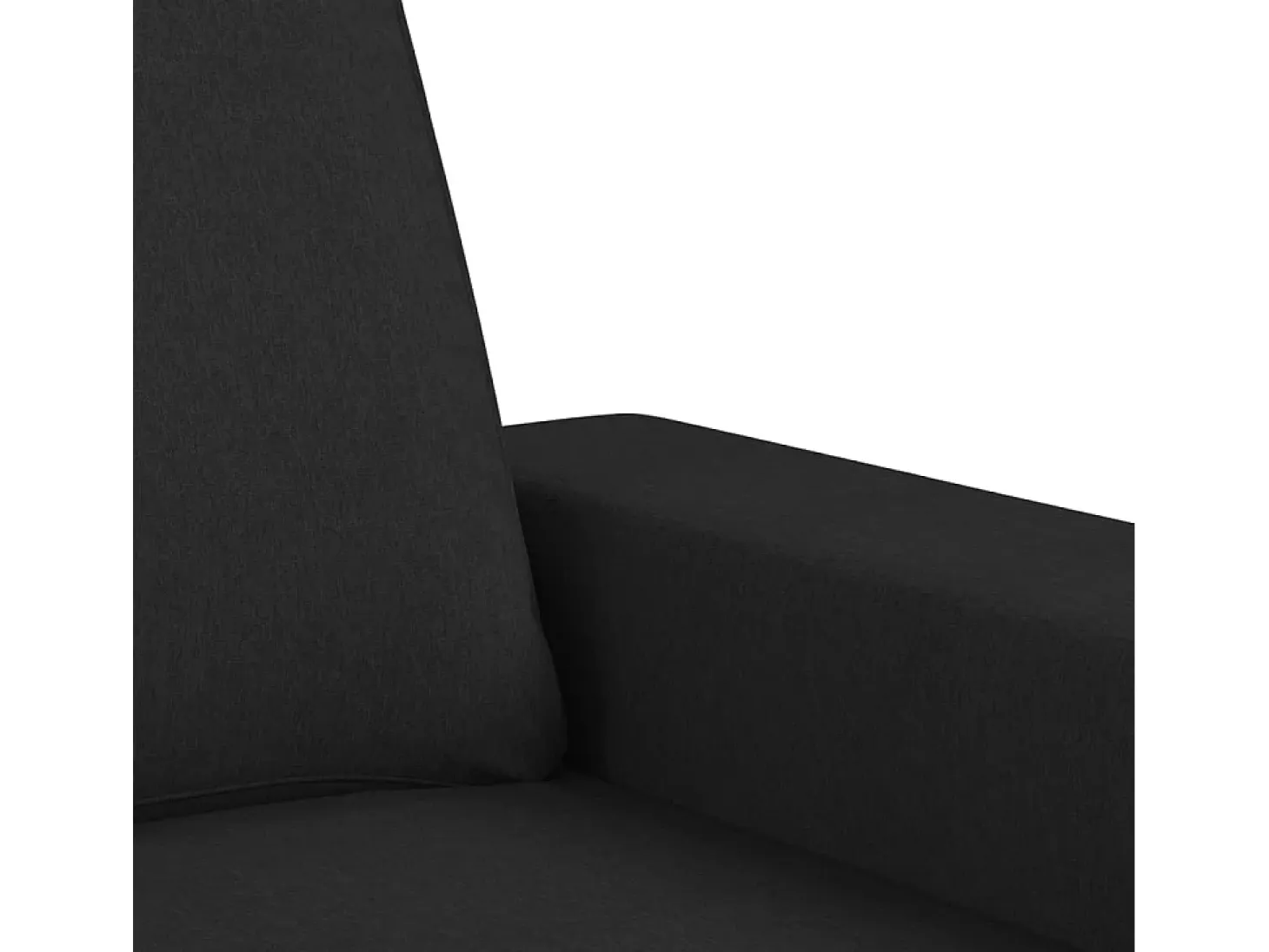 Sillón con taburete tela negro 60 cm