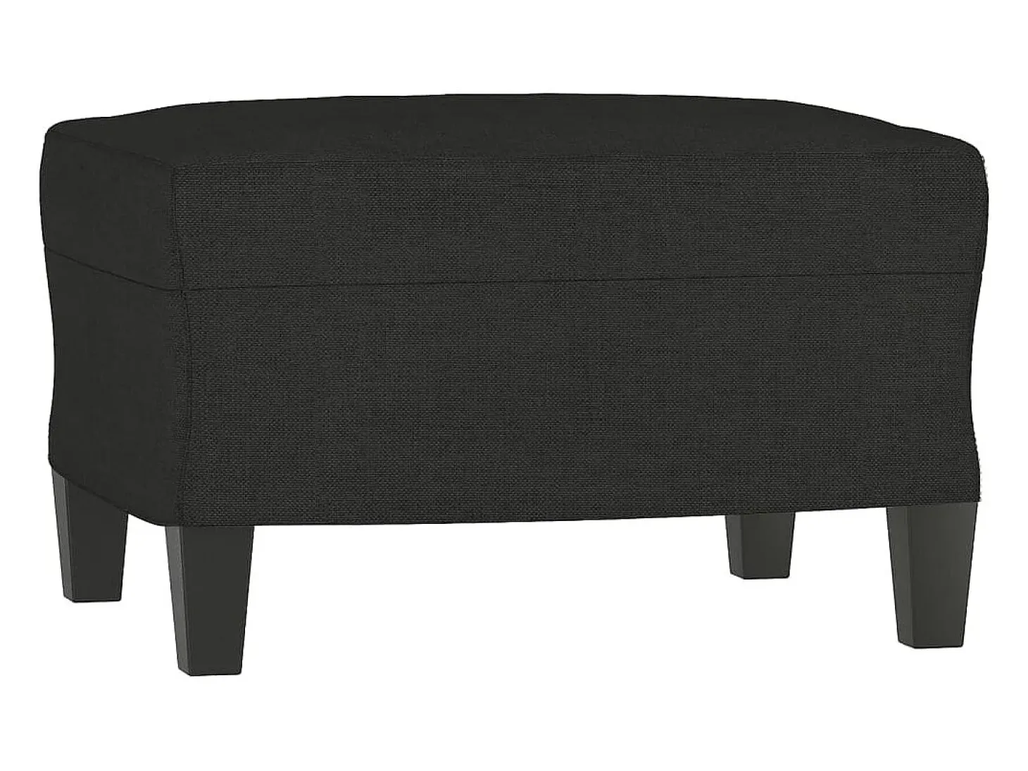 Sillón con taburete tela negro 60 cm