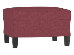 Sillón con taburete tela rojo tinto 60 cm