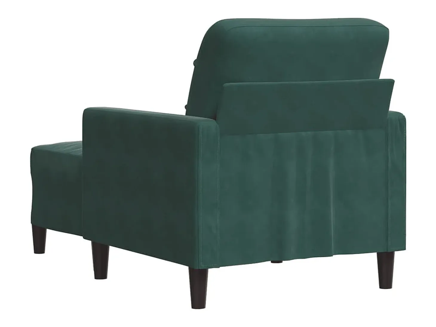 Sillón con taburete terciopelo verde oscuro 60 cm