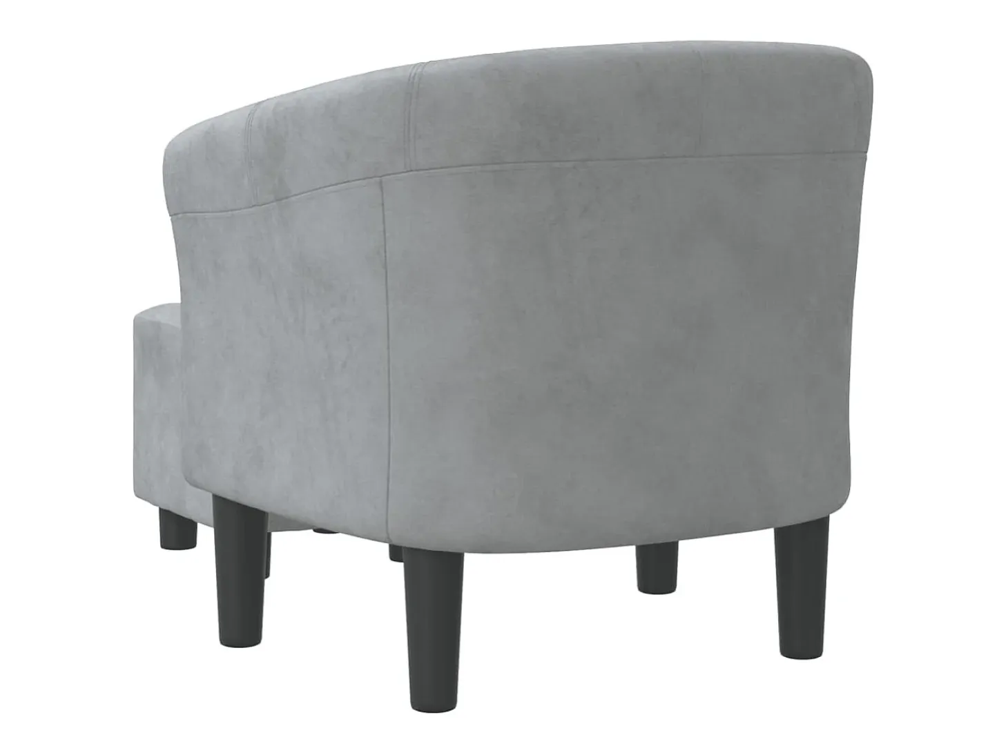Sillón con taburete terciopelo gris oscuro