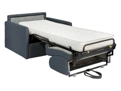 Sillón convertible express en tela gris - Cama de 100 cm - Colchón 14 cm - CALIFE