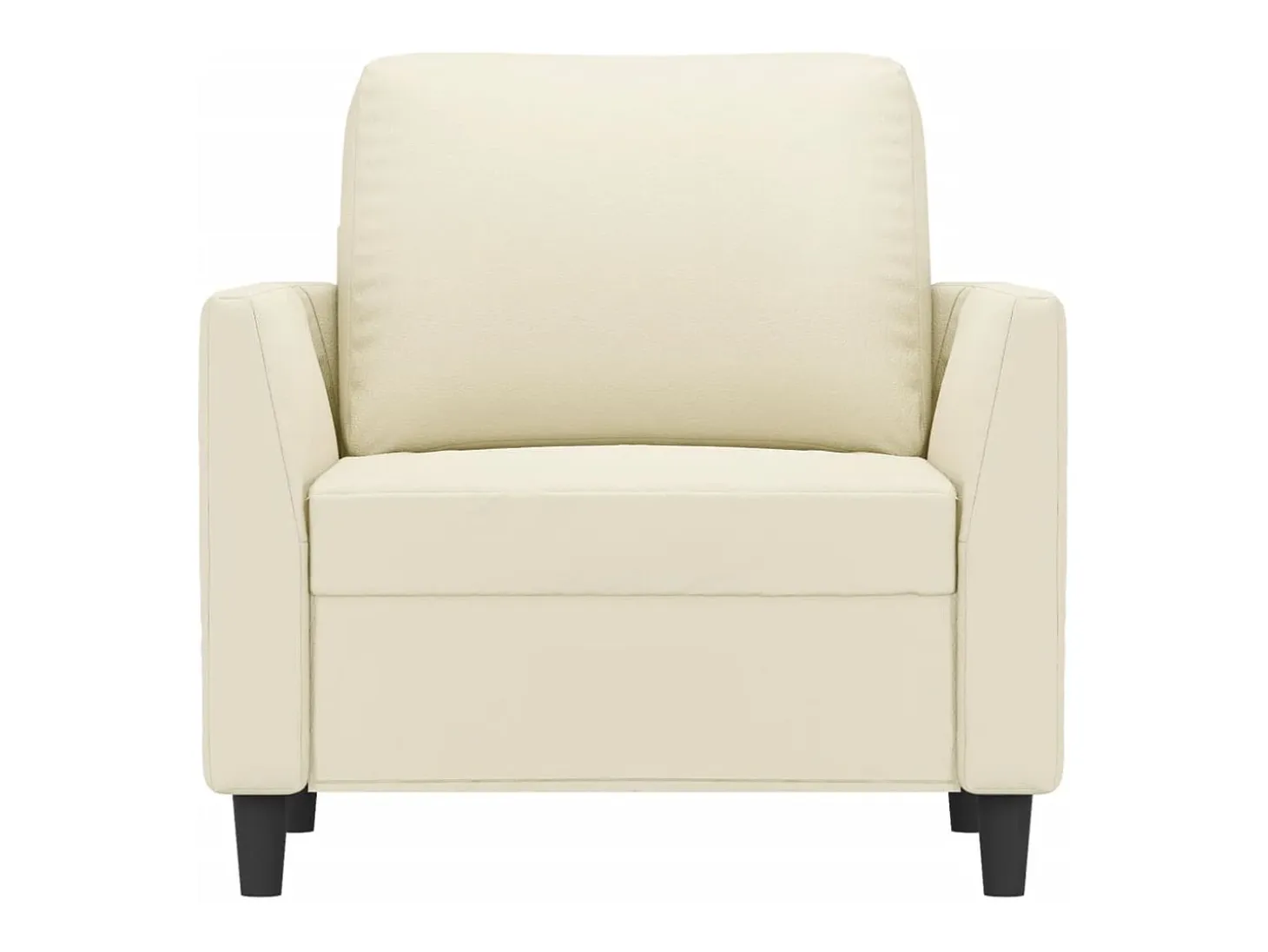 Sillón Crema 60 cm Piel Sintética