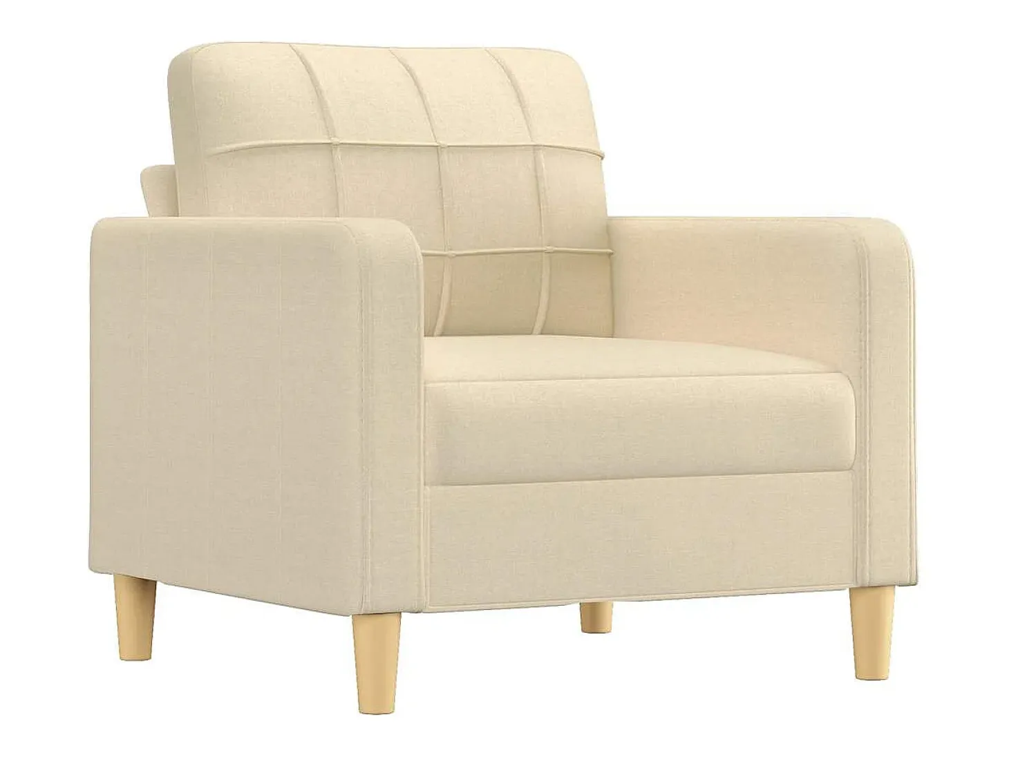 Sillón Crema 60 cm Tela