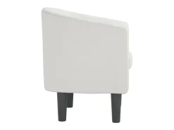 Sillón cuero sintético blanco