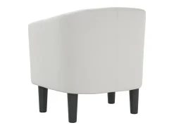 Sillón cuero sintético blanco