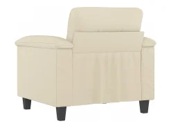 Sillón cuero sintético crema 60 cm
