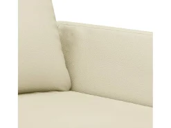 Sillón cuero sintético crema 60 cm
