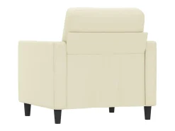 Sillón cuero sintético crema 60 cm