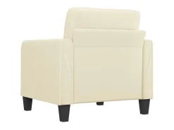 Sillón cuero sintético crema 60 cm