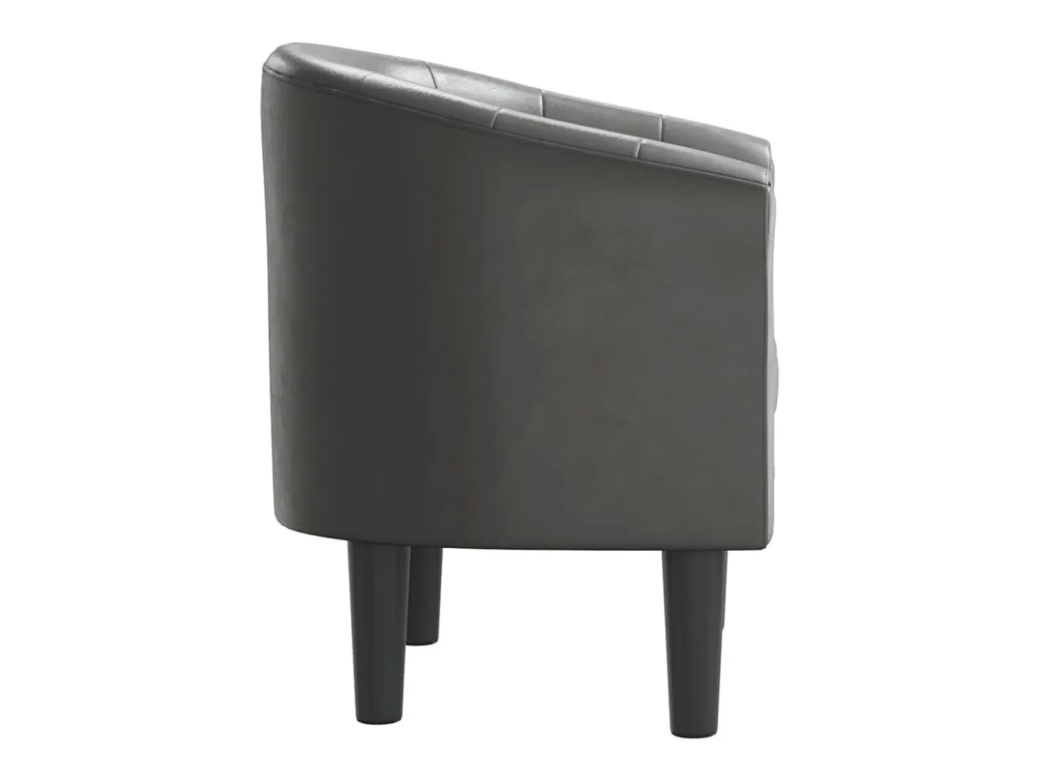 Sillón cuero sintético gris