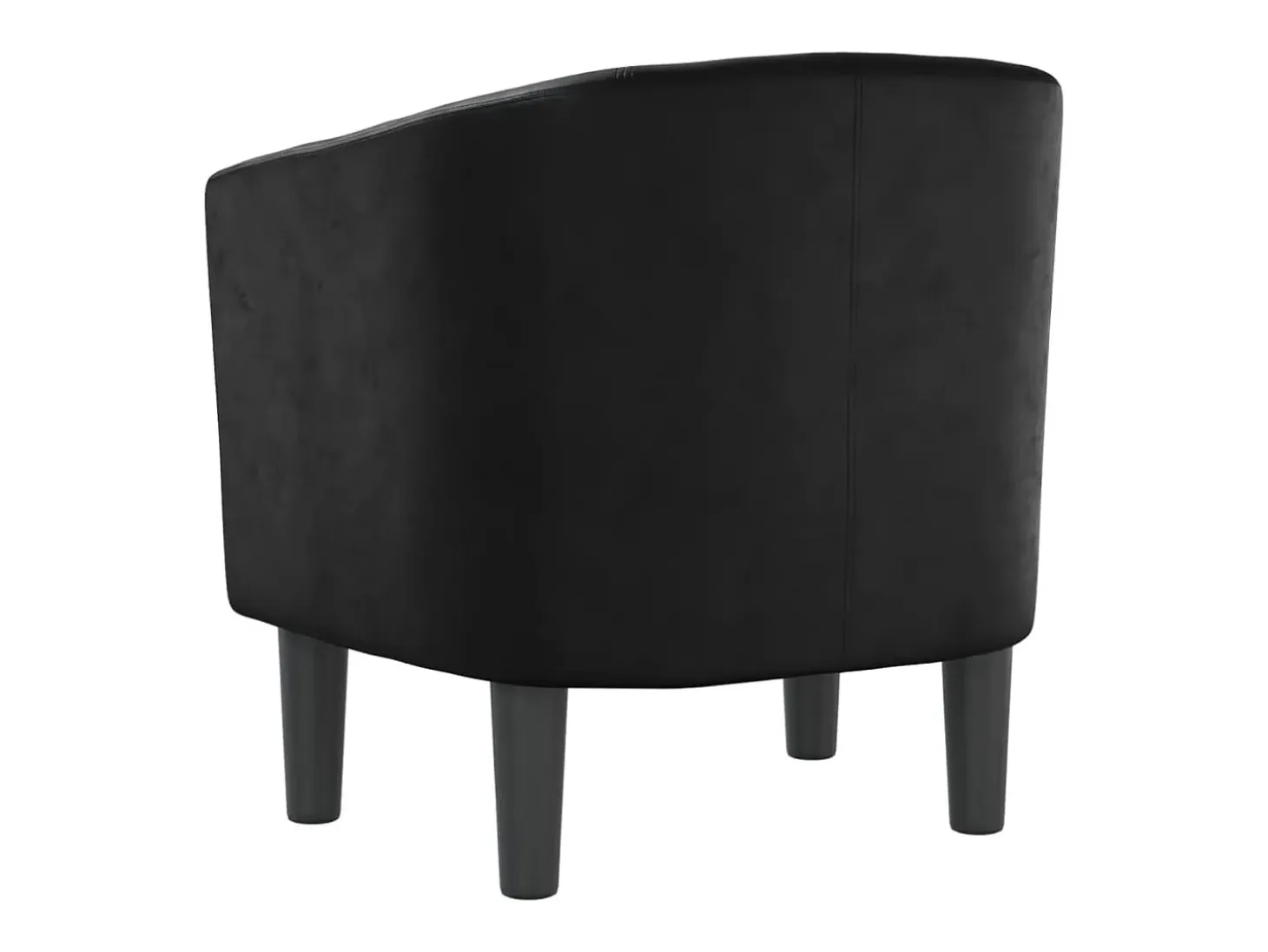 Sillón cuero sintético negro