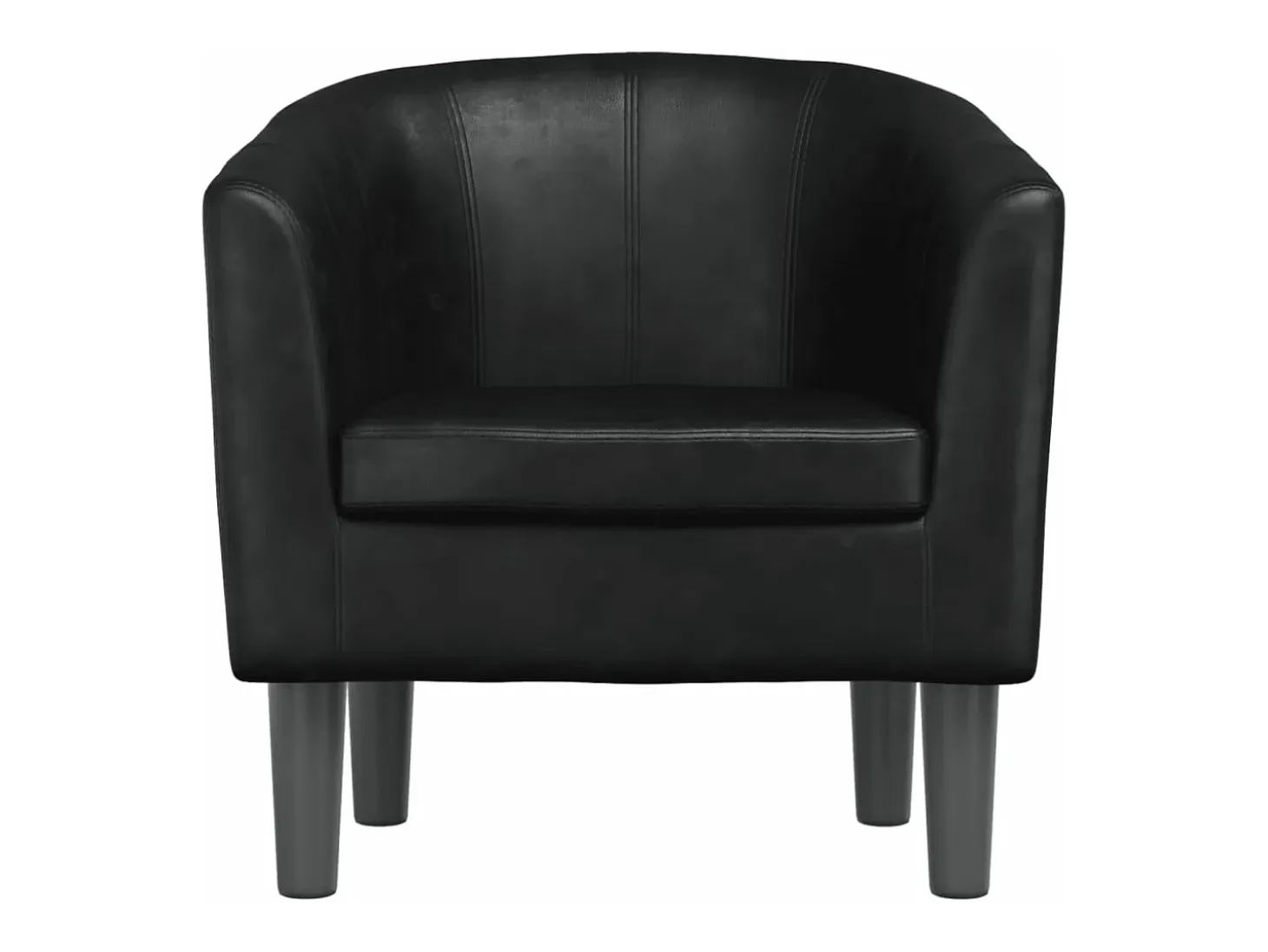 Sillón cuero sintético negro