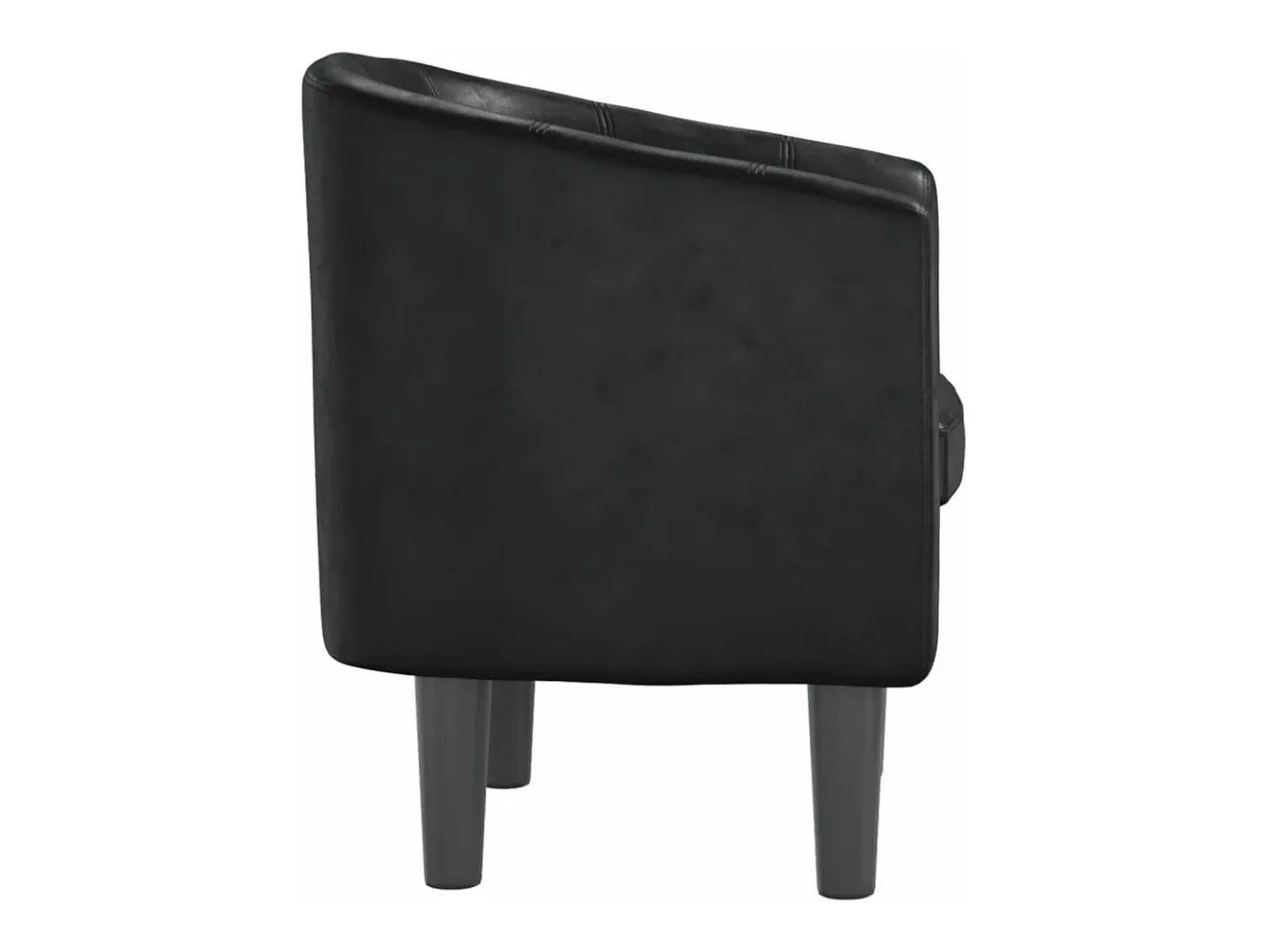 Sillón cuero sintético negro