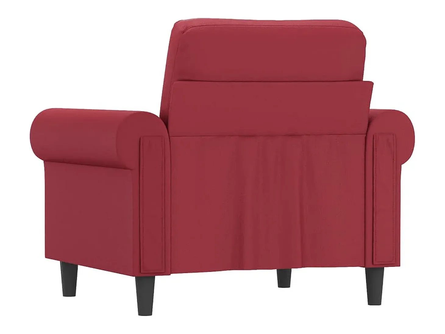 Sillón cuero sintético rojo tinto 60 cm