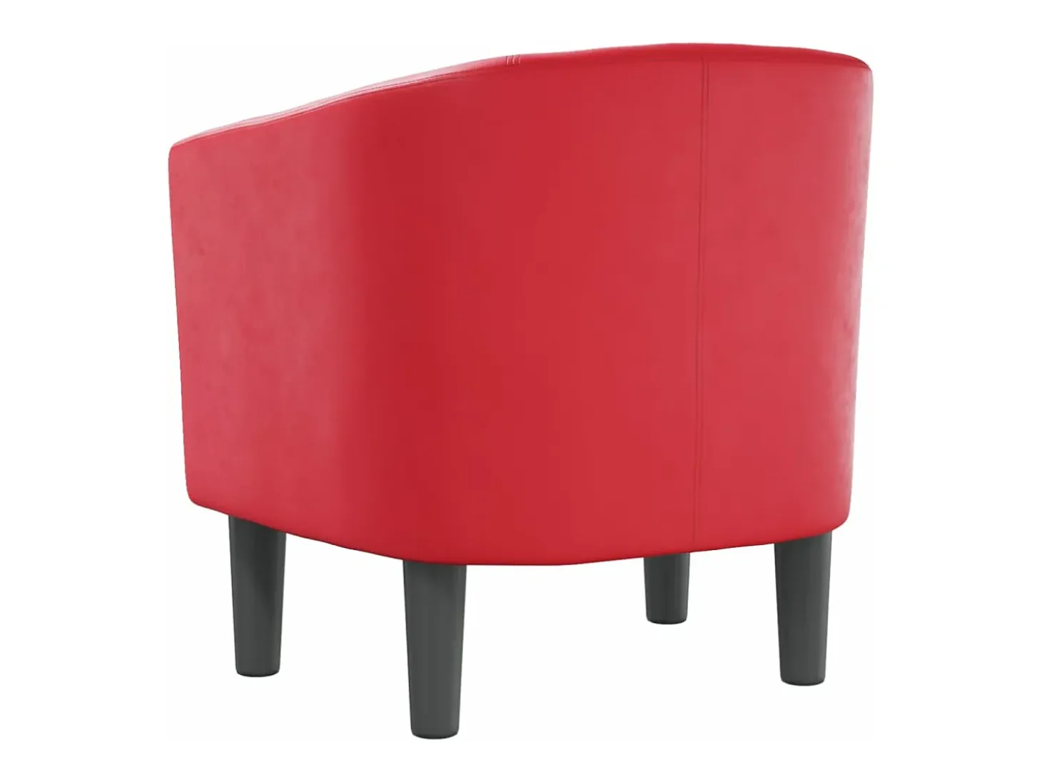 Sillón cuero sintético rojo