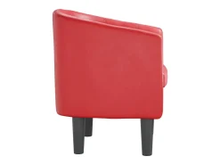 Sillón cuero sintético rojo