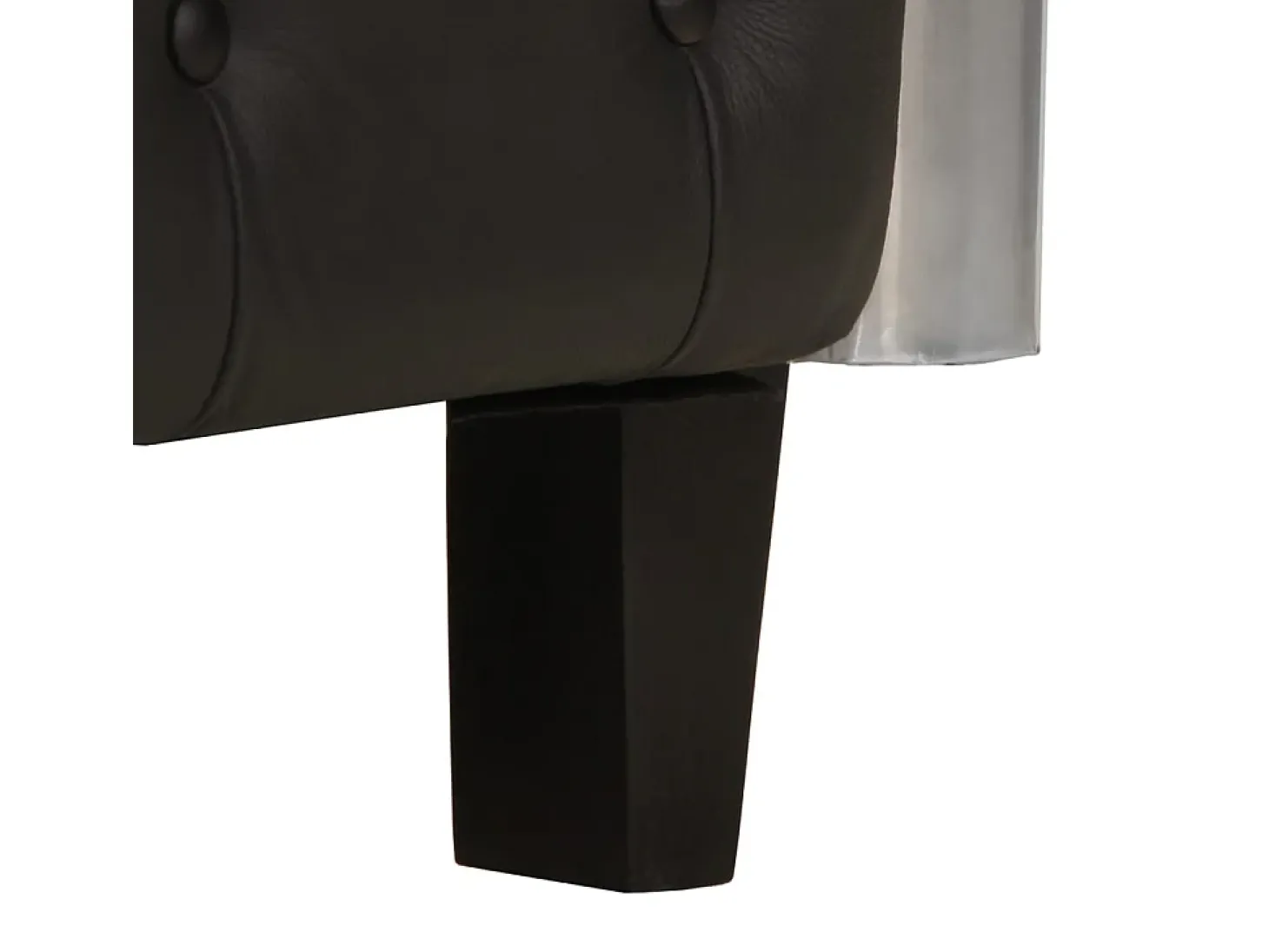 Sillón de aviador de cuero auténtico negro