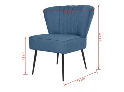 Sillón de cóctel tela azul