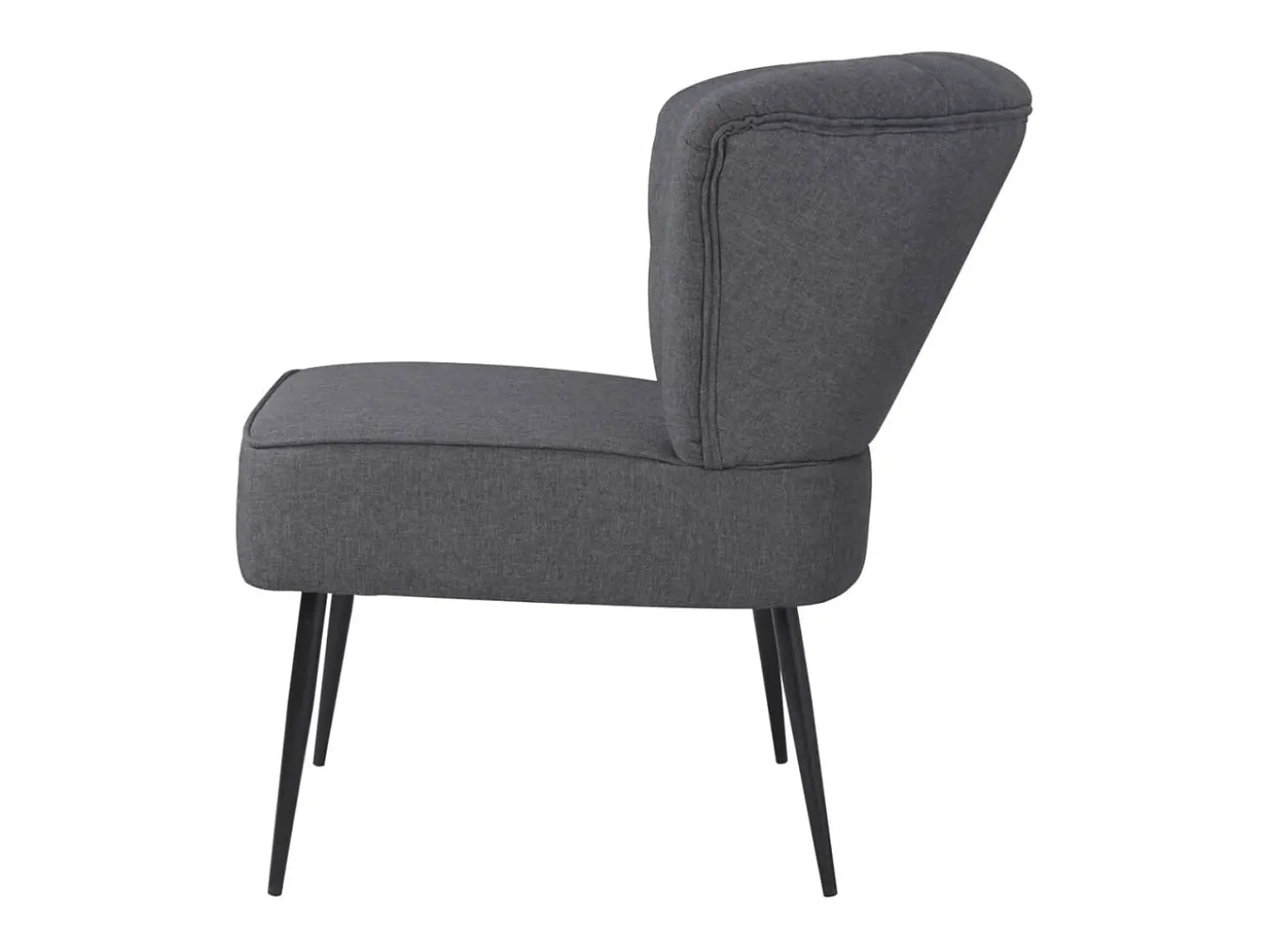 Sillón de cóctel tela gris oscuro