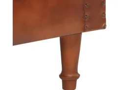 Sillón de cuero auténtico marrón
