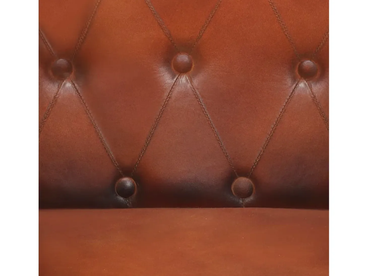 Sillón de cuero auténtico marrón