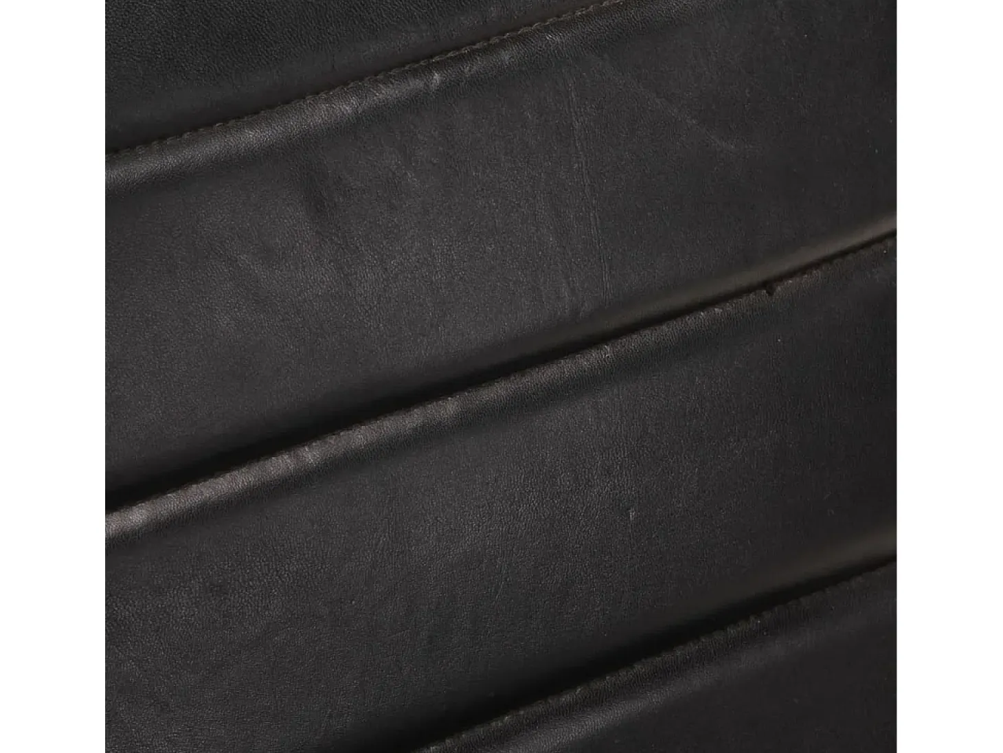 Sillón de cuero auténtico negro