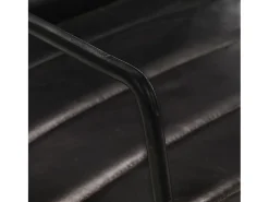 Sillón de cuero auténtico negro