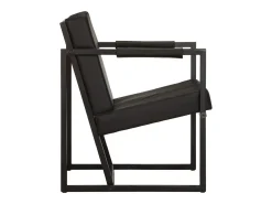 Sillón de cuero auténtico negro